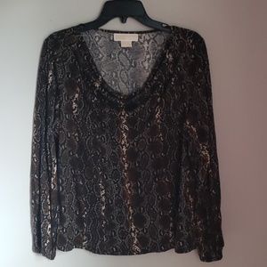 MICHAEL Michael Kors || Snakeskin Print Top